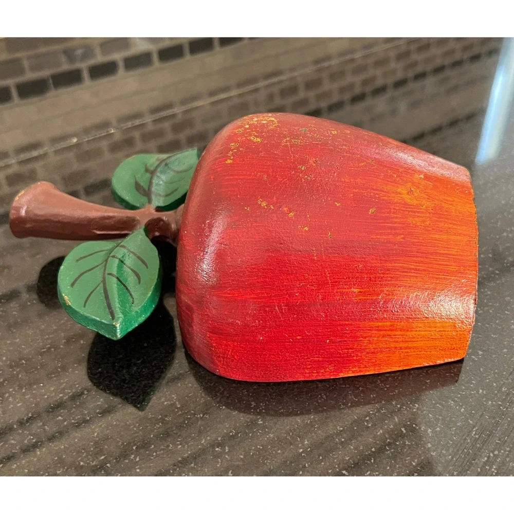 Vintage Cast Iron 'RED APPLE' Door Stop - 7